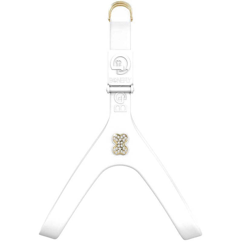 White Swarovski Harness - Gold/Clear