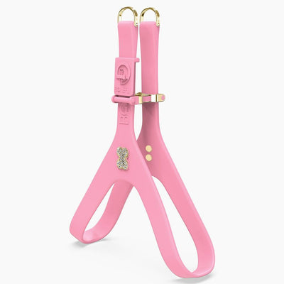 Baby Pink Swarovski Harness - Gold/Clear
